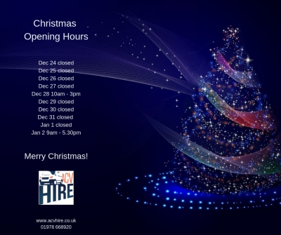 Christmas opening hours 